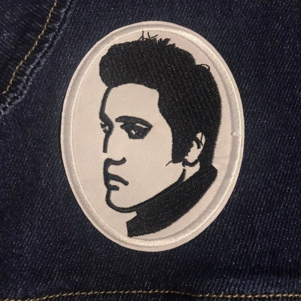 Elvis Cameo Embroidered Iron On Patch